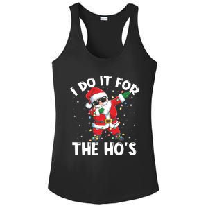 I Do It For The Hos Dabbing Santa Claus Christmas Gift Ladies PosiCharge Competitor Racerback Tank