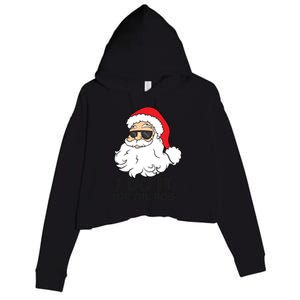 I Do It For The Hos Christmas Santa Meaningful Gift Crop Fleece Hoodie