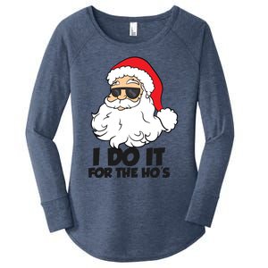 I Do It For The Hos Christmas Santa Meaningful Gift Women's Perfect Tri Tunic Long Sleeve Shirt