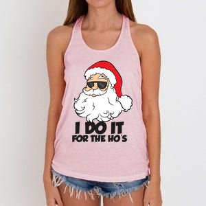 I Do It For The Hos Christmas Santa Meaningful Gift Women's Knotted Racerback Tank