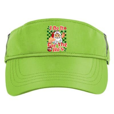 I Do It For The Hos Santa Claus Christmas Lights Adult Drive Performance Visor