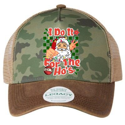 I Do It For The Hos Santa Claus Christmas Lights Legacy Tie Dye Trucker Hat