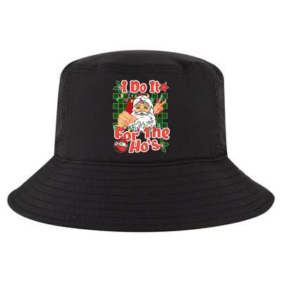 I Do It For The Hos Santa Claus Christmas Lights Cool Comfort Performance Bucket Hat