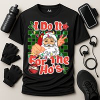I Do It For The Hos Santa Claus Christmas Lights Cooling Performance Crew T-Shirt
