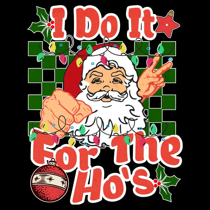 I Do It For The Hos Santa Claus Christmas Lights City Backpack