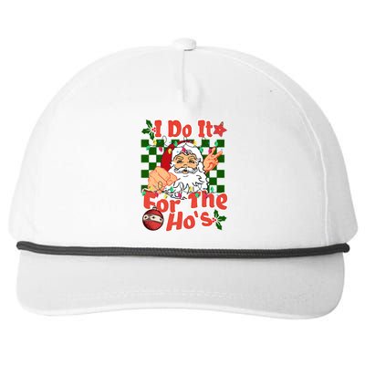 I Do It For The Hos Santa Claus Christmas Lights Snapback Five-Panel Rope Hat