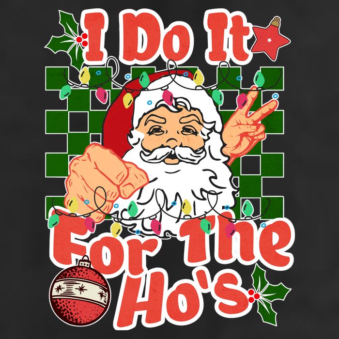 I Do It For The Hos Santa Claus Christmas Lights Adult Drive Performance Visor