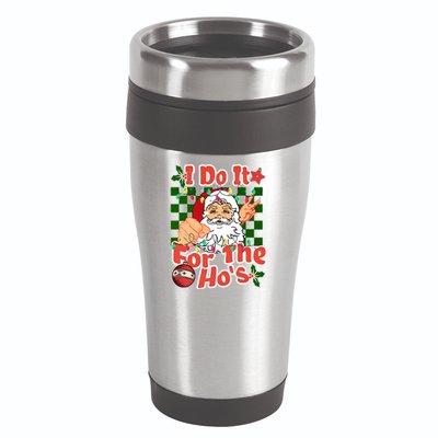 I Do It For The Hos Santa Claus Christmas Lights 16oz Travel Tumbler