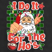 I Do It For The Hos Santa Claus Christmas Lights Microfiber Hand Towel