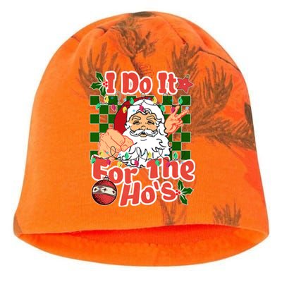 I Do It For The Hos Santa Claus Christmas Lights Kati - Camo Knit Beanie