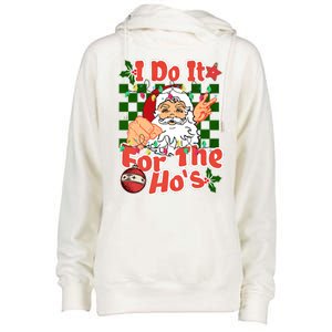 I Do It For The Hos Santa Claus Christmas Lights Womens Funnel Neck Pullover Hood