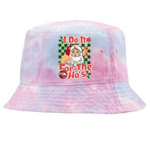 I Do It For The Hos Santa Claus Christmas Lights Tie-Dyed Bucket Hat