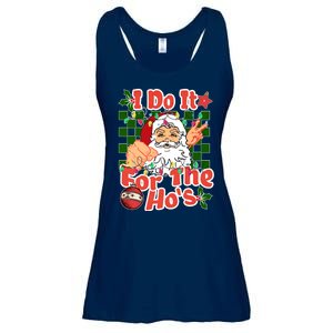 I Do It For The Hos Santa Claus Christmas Lights Ladies Essential Flowy Tank