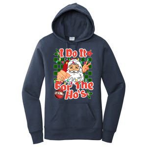 I Do It For The Hos Santa Claus Christmas Lights Women's Pullover Hoodie