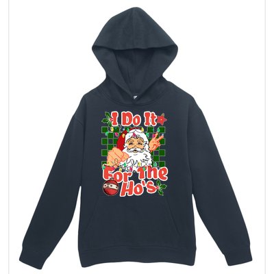 I Do It For The Hos Santa Claus Christmas Lights Urban Pullover Hoodie