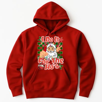 I Do It For The Hos Santa Claus Christmas Lights Hoodie