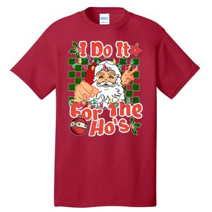 I Do It For The Hos Santa Claus Christmas Lights Tall T-Shirt