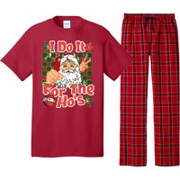 I Do It For The Hos Santa Claus Christmas Lights Pajama Set