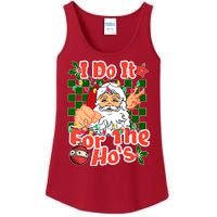 I Do It For The Hos Santa Claus Christmas Lights Ladies Essential Tank