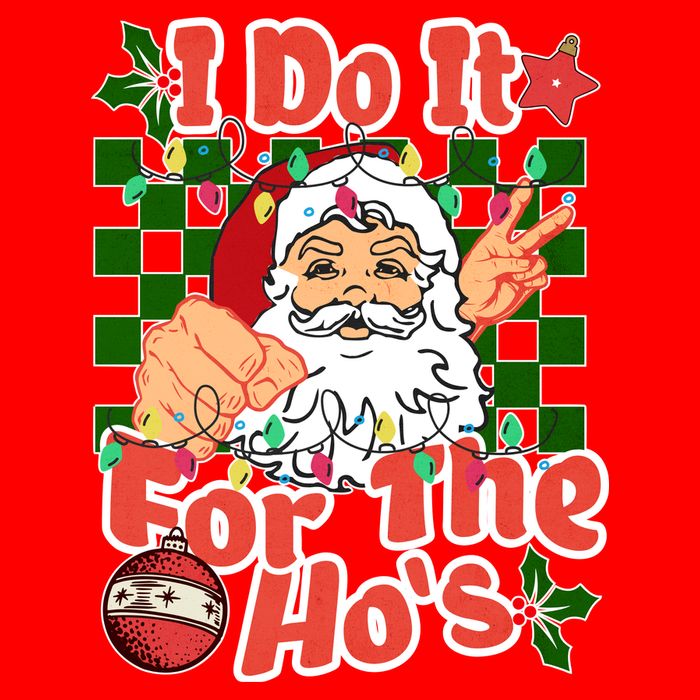 I Do It For The Hos Santa Claus Christmas Lights 16 in Basic Backpack