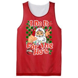 I Do It For The Hos Santa Claus Christmas Lights Mesh Reversible Basketball Jersey Tank