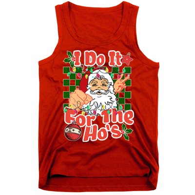 I Do It For The Hos Santa Claus Christmas Lights Tank Top
