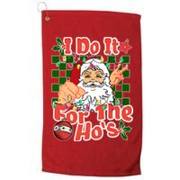 I Do It For The Hos Santa Claus Christmas Lights Golf Towel