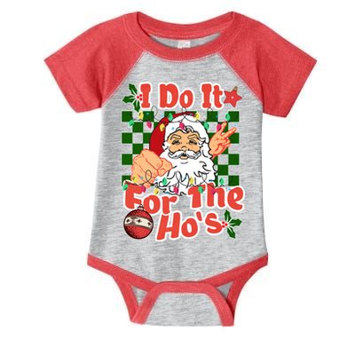 I Do It For The Hos Santa Claus Christmas Lights Infant Baby Jersey Bodysuit