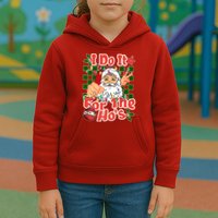I Do It For The Hos Santa Claus Christmas Lights Kids Hoodie