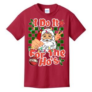 I Do It For The Hos Santa Claus Christmas Lights Kids T-Shirt