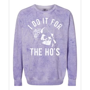 I Do It For The Hos Funny Santa Claus Christmas Holiday Colorblast Crewneck Sweatshirt