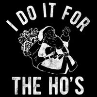 I Do It For The Hos Funny Santa Claus Christmas Holiday City Backpack