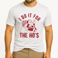 I Do It For The Hos Funny Santa Claus Christmas Holiday Cooling Performance Crew T-Shirt
