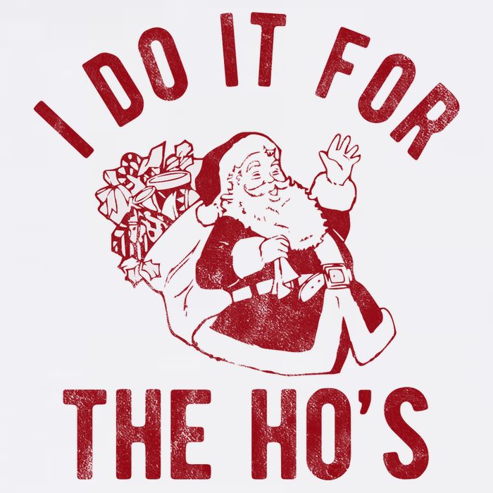 I Do It For The Hos Funny Santa Claus Christmas Holiday Tall T-Shirt