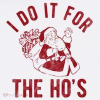 I Do It For The Hos Funny Santa Claus Christmas Holiday Sustainable Bucket Hat