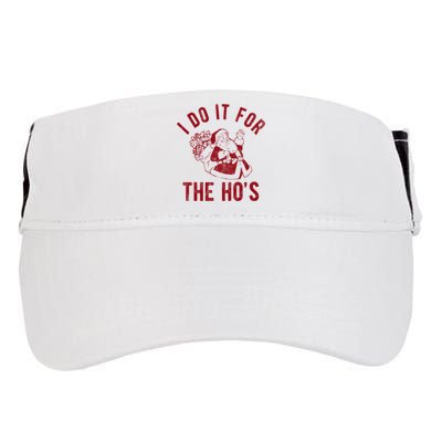 I Do It For The Hos Funny Santa Claus Christmas Holiday Adult Drive Performance Visor