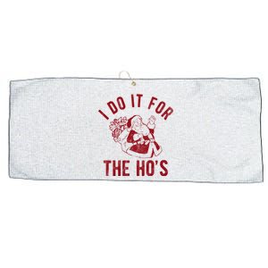 I Do It For The Hos Funny Santa Claus Christmas Holiday Large Microfiber Waffle Golf Towel