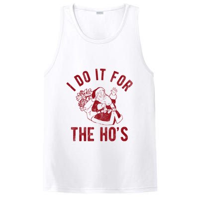 I Do It For The Hos Funny Santa Claus Christmas Holiday PosiCharge Competitor Tank