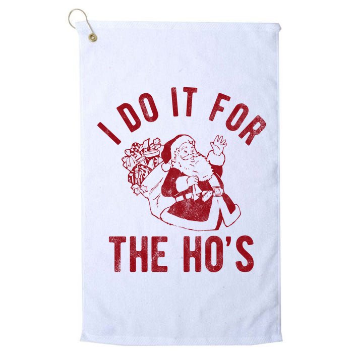I Do It For The Hos Funny Santa Claus Christmas Holiday Golf Towel