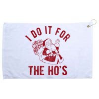 I Do It For The Hos Funny Santa Claus Christmas Holiday Grommeted Golf Towel