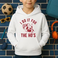 I Do It For The Hos Funny Santa Claus Christmas Holiday Kids Hoodie