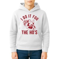 I Do It For The Hos Funny Santa Claus Christmas Holiday Kids Hoodie
