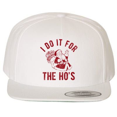 I Do It For The Hos Funny Santa Claus Christmas Holiday Wool Snapback Cap
