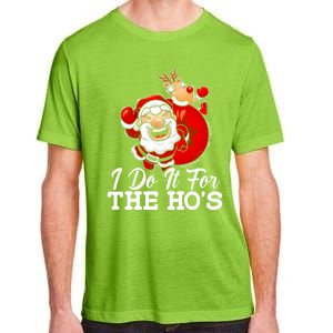 I Do It For The Hos Retro Santa Lover Santa Claus Fans Gift Adult ChromaSoft Performance T-Shirt