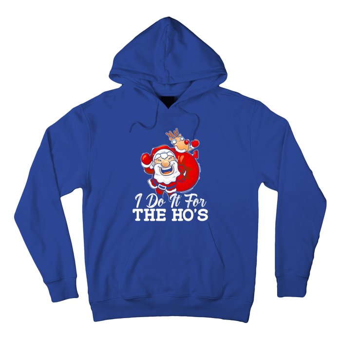 I Do It For The Hos Retro Santa Lover Santa Claus Fans Gift Hoodie