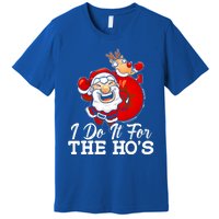 I Do It For The Hos Retro Santa Lover Santa Claus Fans Gift Premium T-Shirt