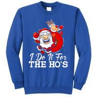 I Do It For The Hos Retro Santa Lover Santa Claus Fans Gift Tall Sweatshirt