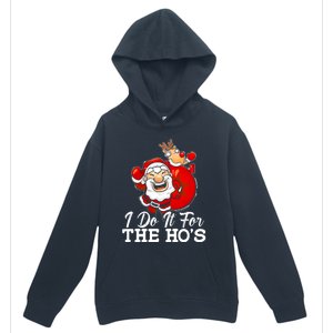 I Do It For The Hos Retro Santa Lover Santa Claus Fans Gift Urban Pullover Hoodie