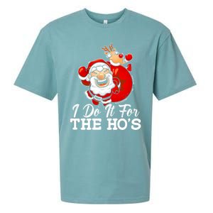 I Do It For The Hos Retro Santa Lover Santa Claus Fans Gift Sueded Cloud Jersey T-Shirt