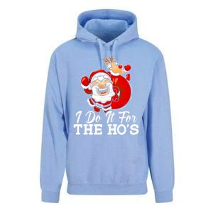 I Do It For The Hos Retro Santa Lover Santa Claus Fans Gift Unisex Surf Hoodie